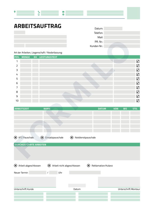 ARBEITSBERICHT BEISPIELVORLAGE 4